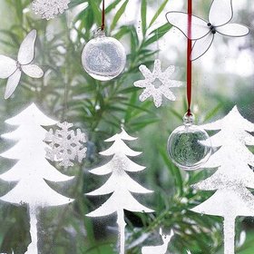 Decorar las ventanas en Navidad