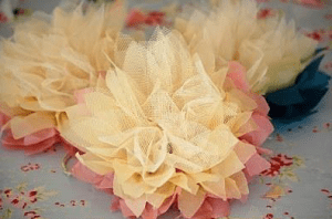 Flores de tul para decorar