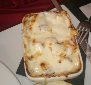 lasaña de verduras - bar Agape